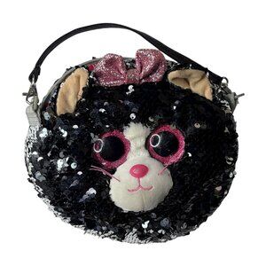 TY Beanie Babies Boos Flippables Kiki the Cat 9" Fashion Sequin Purse for Kids